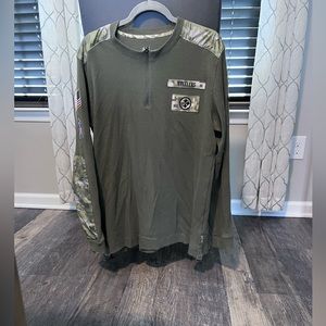 Men’s Steelers On the Field Salute to Service Long Sleeve Henley Size LG